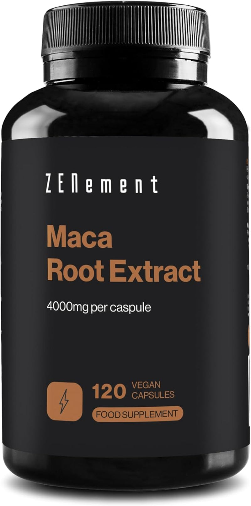 Maca Root Capsules 4000Mg, High Strength Peruvian Yellow Maca Root for Men and Women | 120 Vegan Capsules (4 Months Supply) | Zenement