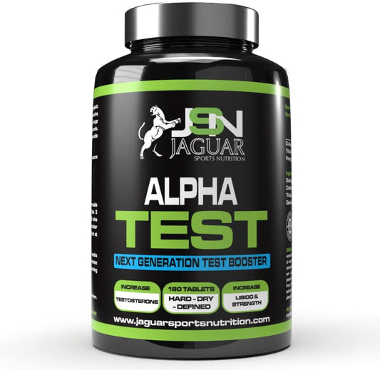 Alpha Test - Testosterone Supplement for Men with D- Aspartic Acid and Fenugreek for Normal Testosterone Levels - Natural and Safe - 180 Tablets