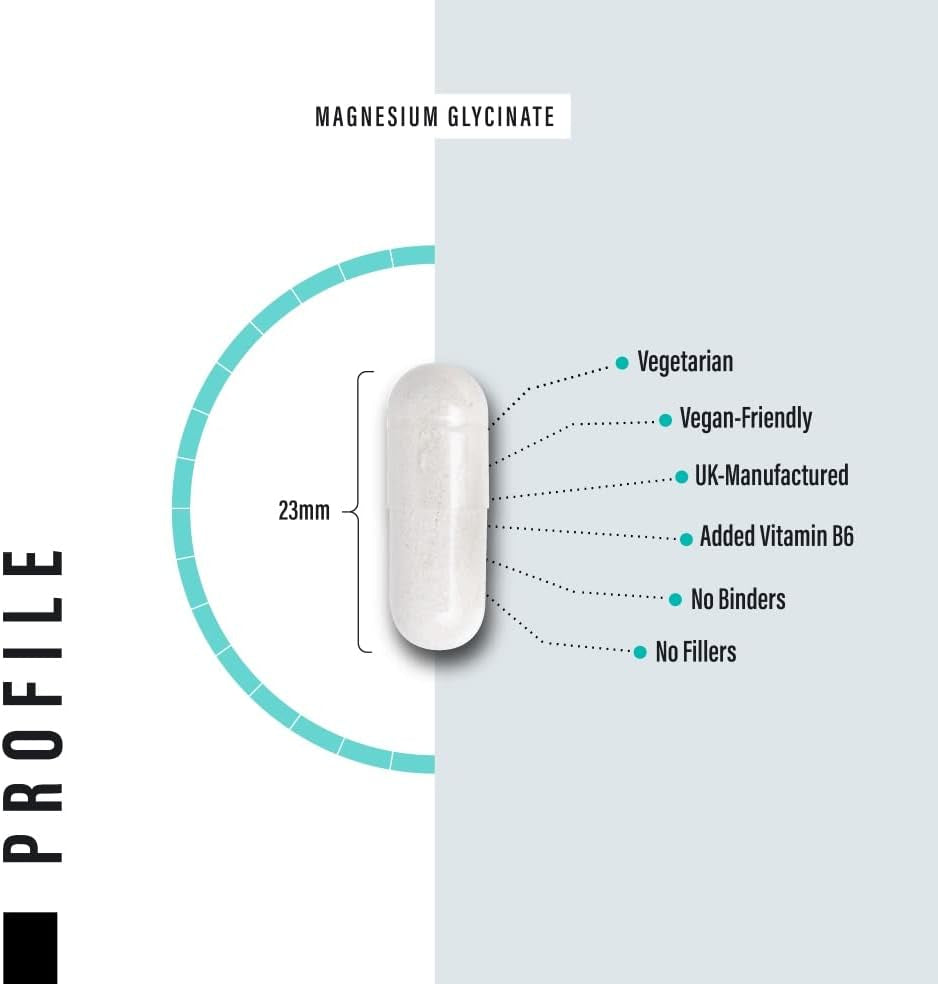Magnesium Glycinate Supplements 1500Mg & Vitamin B6-120 High Strength Capsules - 1500Mg of Magnesium Providing 315Mg Elemental Magnesium (Bisglycinate) - Pure Active Ingredient