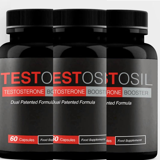 TESTOSIL Testosterone Booster Capsules, Dual Patented Formula, 180 Capsules