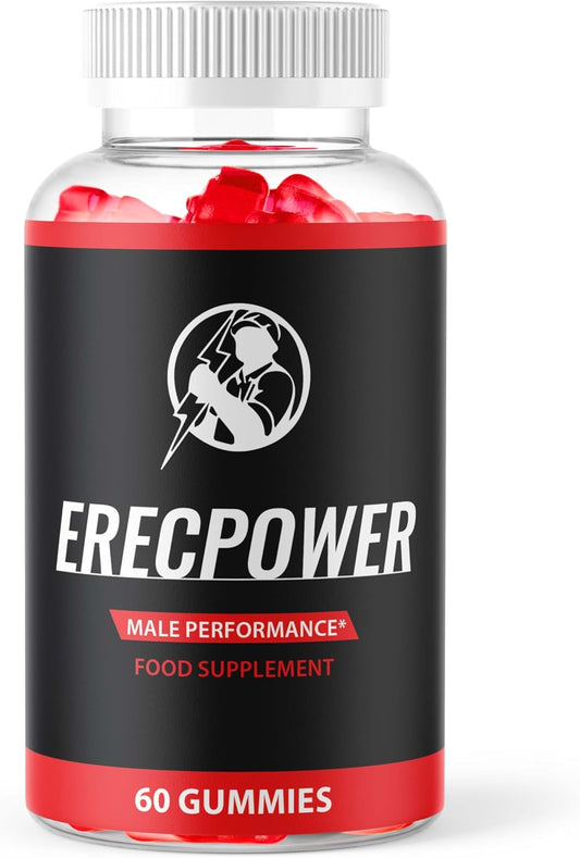 Erecpower Gummies for Men, All Natural Ingredients, Male Performance, 60 Gummies