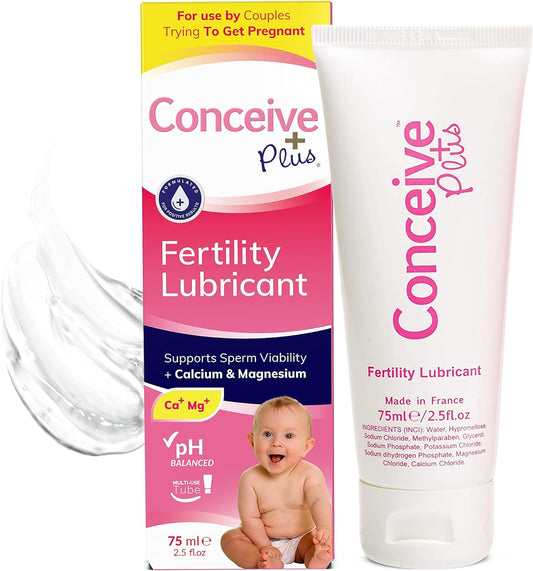 Fertility Lubricant | for Couples Trying to Conceive | Patented Conception Personal Lubricant, Non-Sticky | Key Ingredients and Antioxidants for Sperm Survival | Tube 75ML