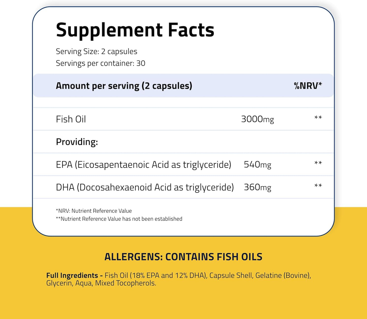 Exseed Health Omega 3 Fish Oil Capsules - High Strength Supplements for Men'S Health and Male Fertility - 60 Capsules Mens Fertility Supplement - with EPA & DHA