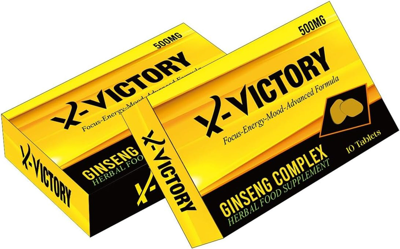 New! Super Extra-Strong X-VICTORY - Ginseng and Herbal Food Supplement for Men. the Most Effective Natural, Powerful and Fast Acting Food Supplement for Men! - (Pack of 10 Tablets)