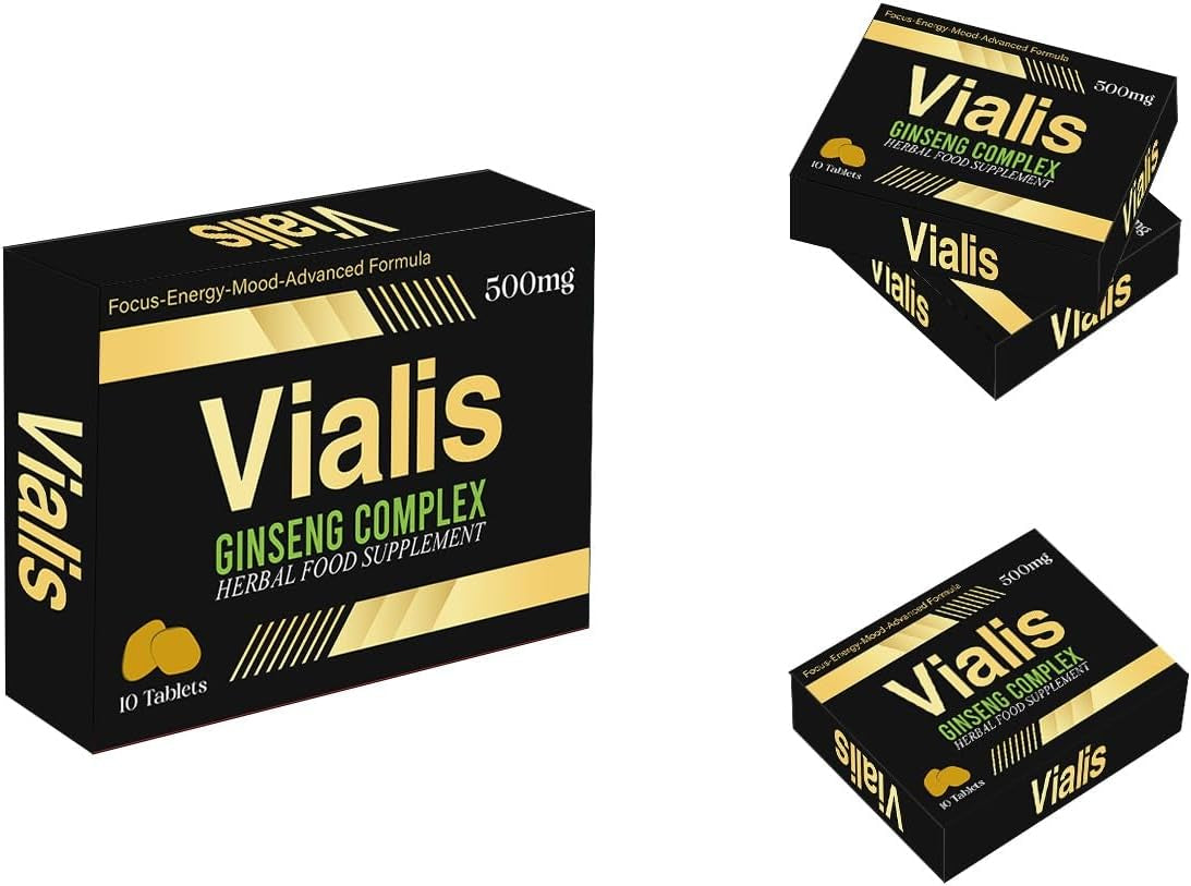 New! Super Extra-Strong VIALIS Gold - Ginseng and Herbal Food Supplement for Men. the Most Effective Natural, Powerful and Fast Acting Food Supplement for Men! - (Pack of 10 Tablets)