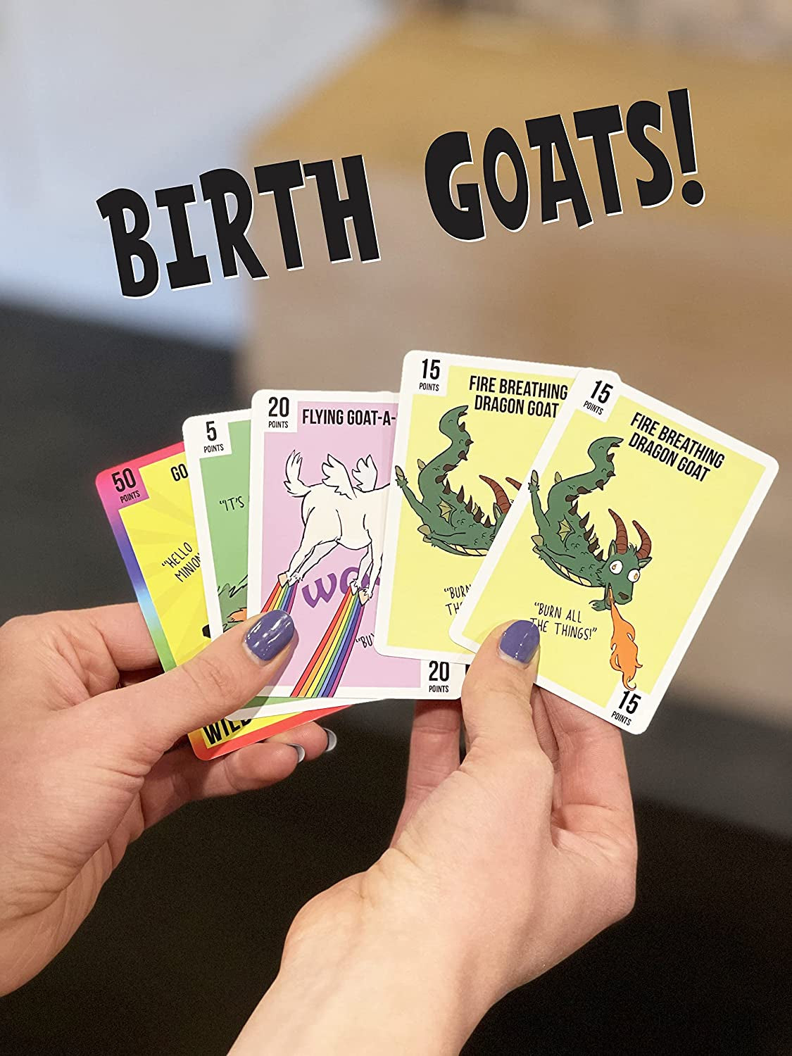 Gatwick Games Goat Lords, Hilarious, Addictive and Competitive Card Game with Goats, Best Card Games for Families, Adults, Teens, and Kids, Makes for Great Stocking Stuffers, 2-6 Players