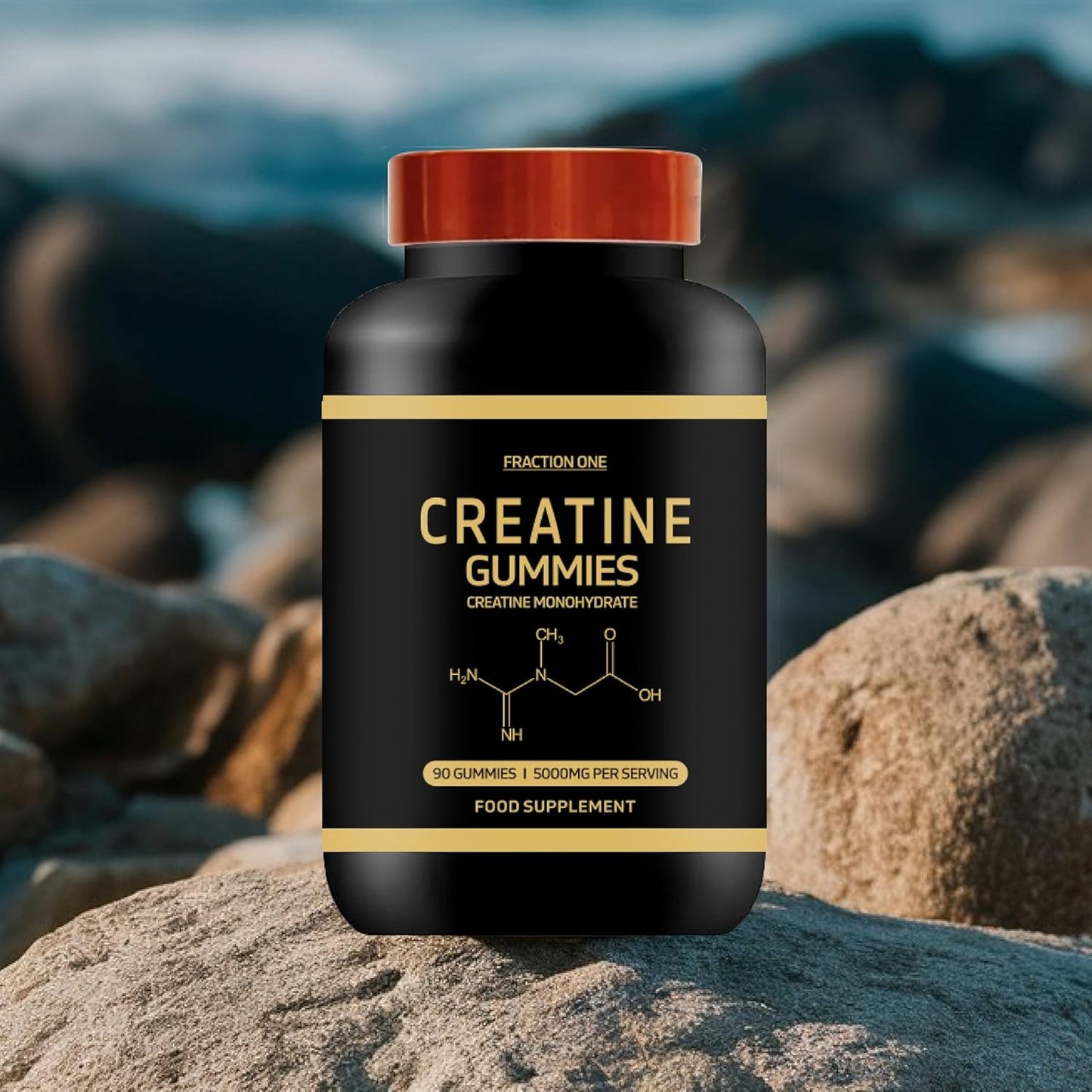 Fraction One Creatine Gummies 5000Mg 90 Gummies 45 Days Supply Creatine Monohydrate Gummies - Berry Flavoured Creatine - Pre Workout Gym Supplement for Men & Women - Vegan Chews Chewable Max Strength