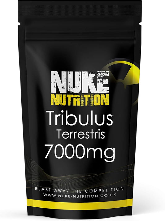 Nuke Nutrition Tribulus Terrestris 7000Mg - 60 Capsules - Tribulus Terrestris High Strength Test Booster Pills for Men & Women - Increase Testosterone for Enhanced Muscle Growth, Strength & Endurance