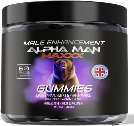 Alpha Man Maxxx Male Enhancement Gummies, 60 Gummy Tubs, All Natural