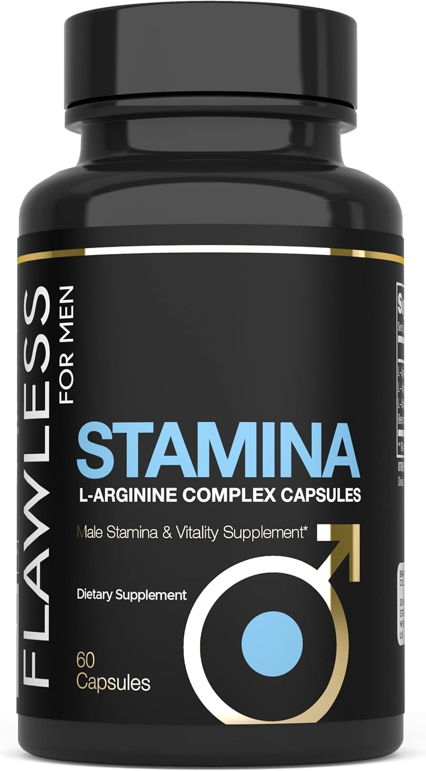 Stamina | L-Arginine, L -Citrulline & Nitric Oxide Supplement for Men | Promotes Male Vitality, Blood Flow and Endurance | 60 Capsules