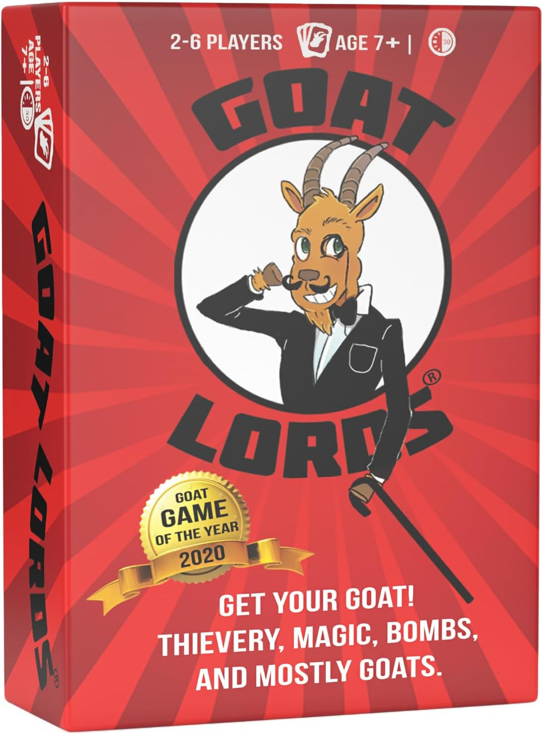 Gatwick Games Goat Lords, Hilarious, Addictive and Competitive Card Game with Goats, Best Card Games for Families, Adults, Teens, and Kids, Makes for Great Stocking Stuffers, 2-6 Players