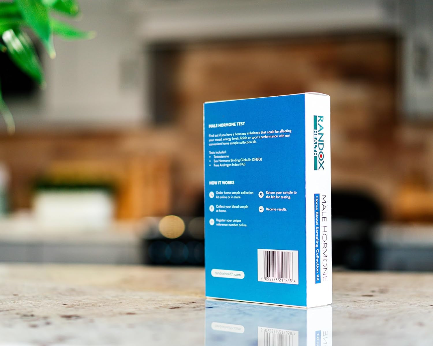 Male Hormone Test | Randox Health | Testosterone Test | Hormone Testing Kit for Men | Testosterone, SHBG, Oestradiol, Prolactin | Personalised Report Included | Health Results in 2-3 Days