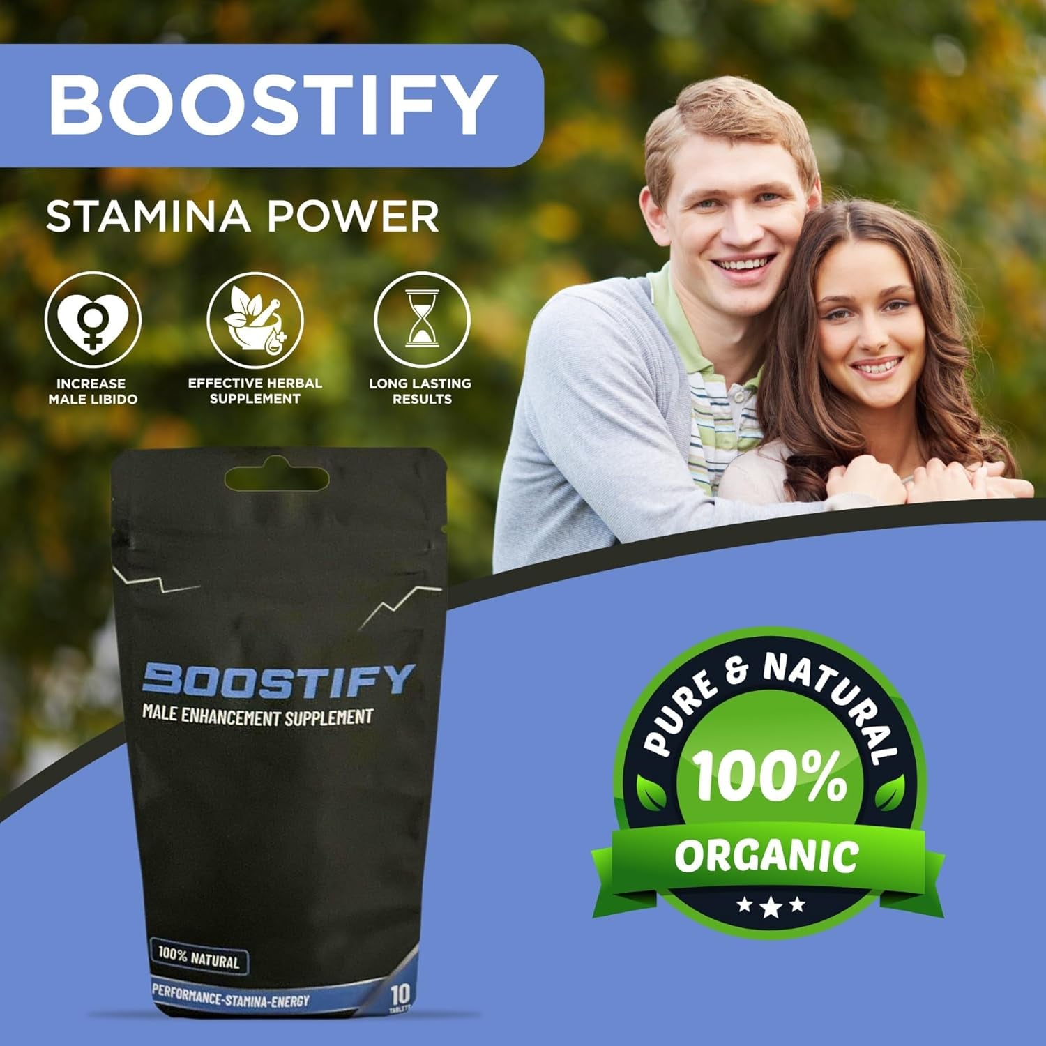 Boostify™ 20 Tablets Stronger & Harder Enhanced Strength & Firmness for Men - Designed to Boost High Stamina, Performance & Prolonged Results - Natural Male Enhancing Food & Herbal Supplement