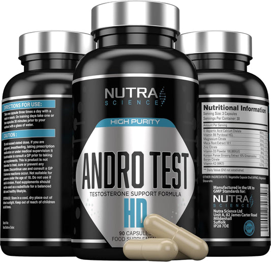 Testosterone Booster Andro Test #1 Test Boost Supplement for Men | Elite Testosterone Supplements for Muscle Growth Building & Gain, Libido Boost Enhance, Bodybuilding 90 Vegan Capsules