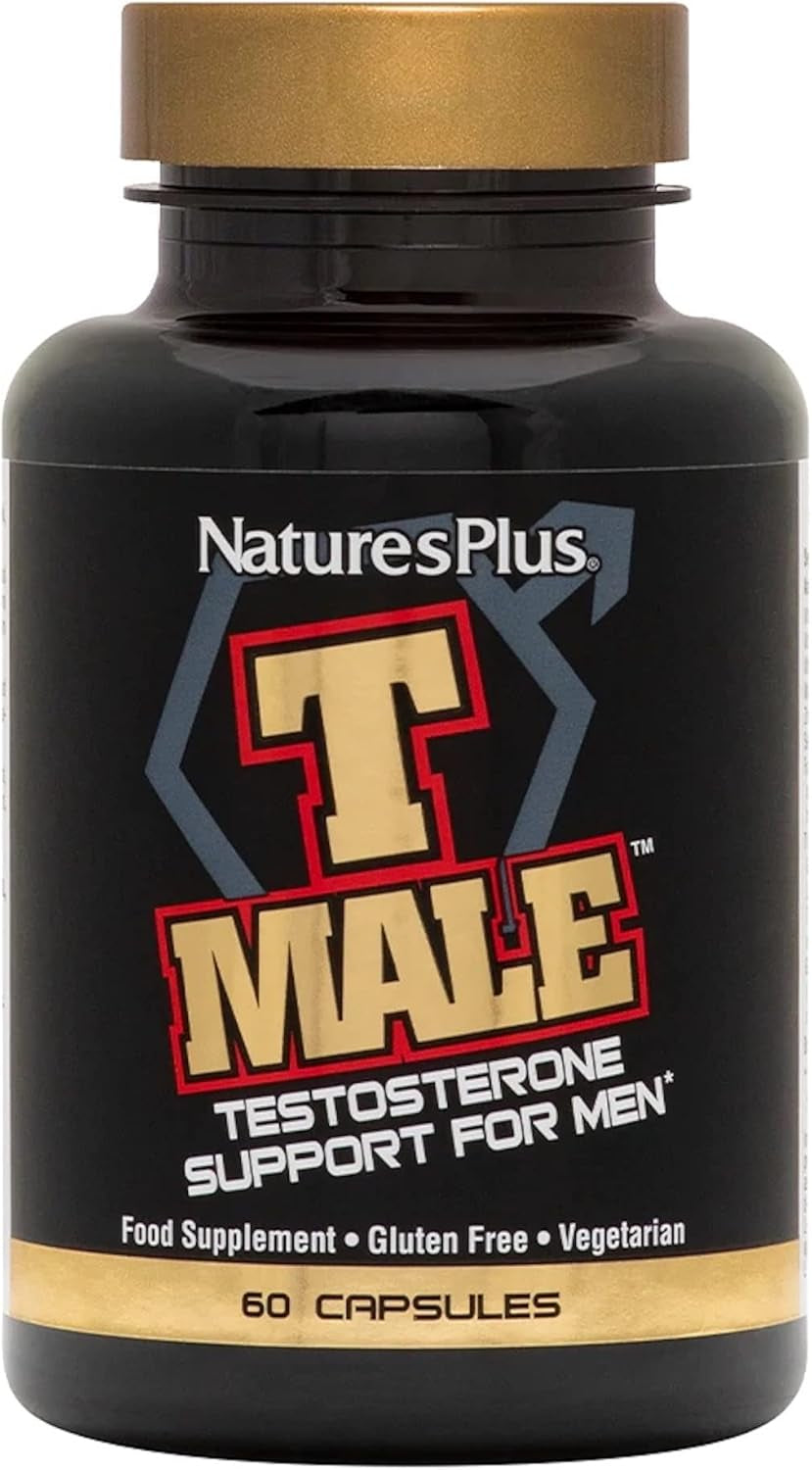 Naturesplus T-Male Capsules - Herbal Complex and Zinc Supplement - Men'S Energy Booster and Stamina - Vegan, Gluten Free - 60 Capsules