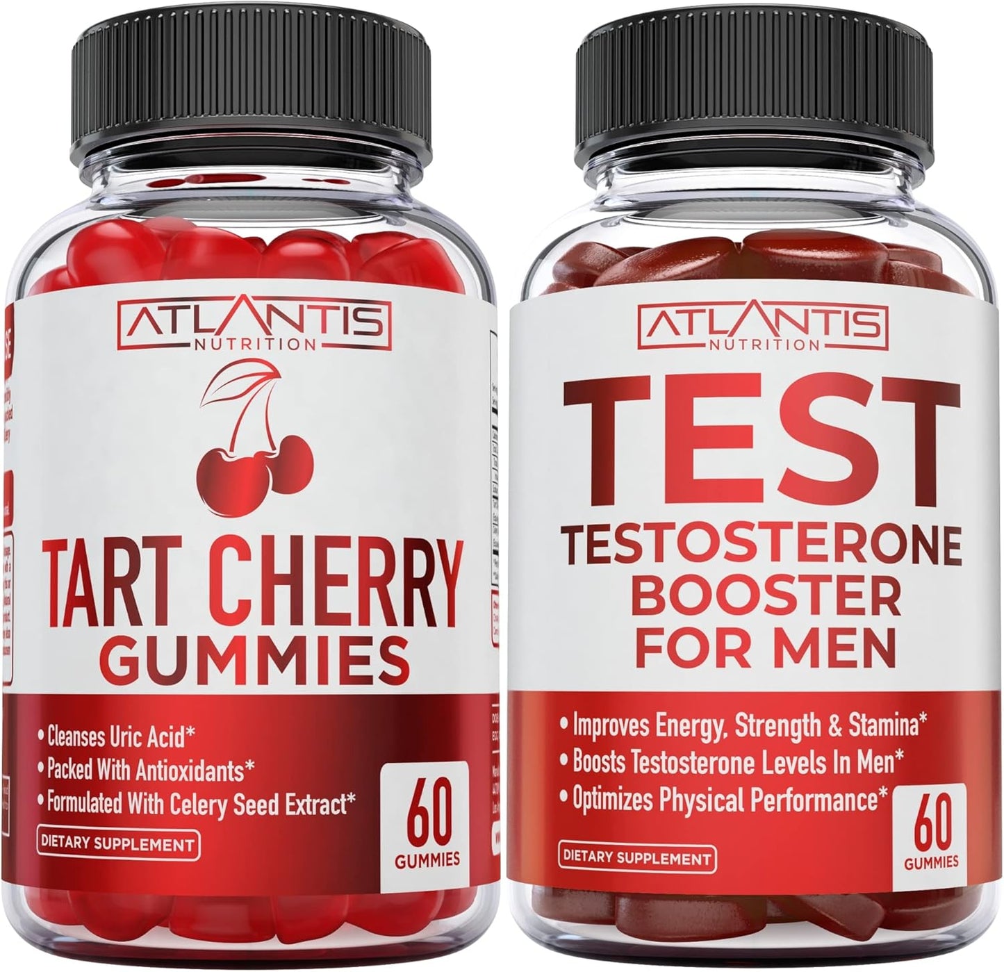 Tart Cherry 60 Gummies + Testosterone Booster 60 Gummies