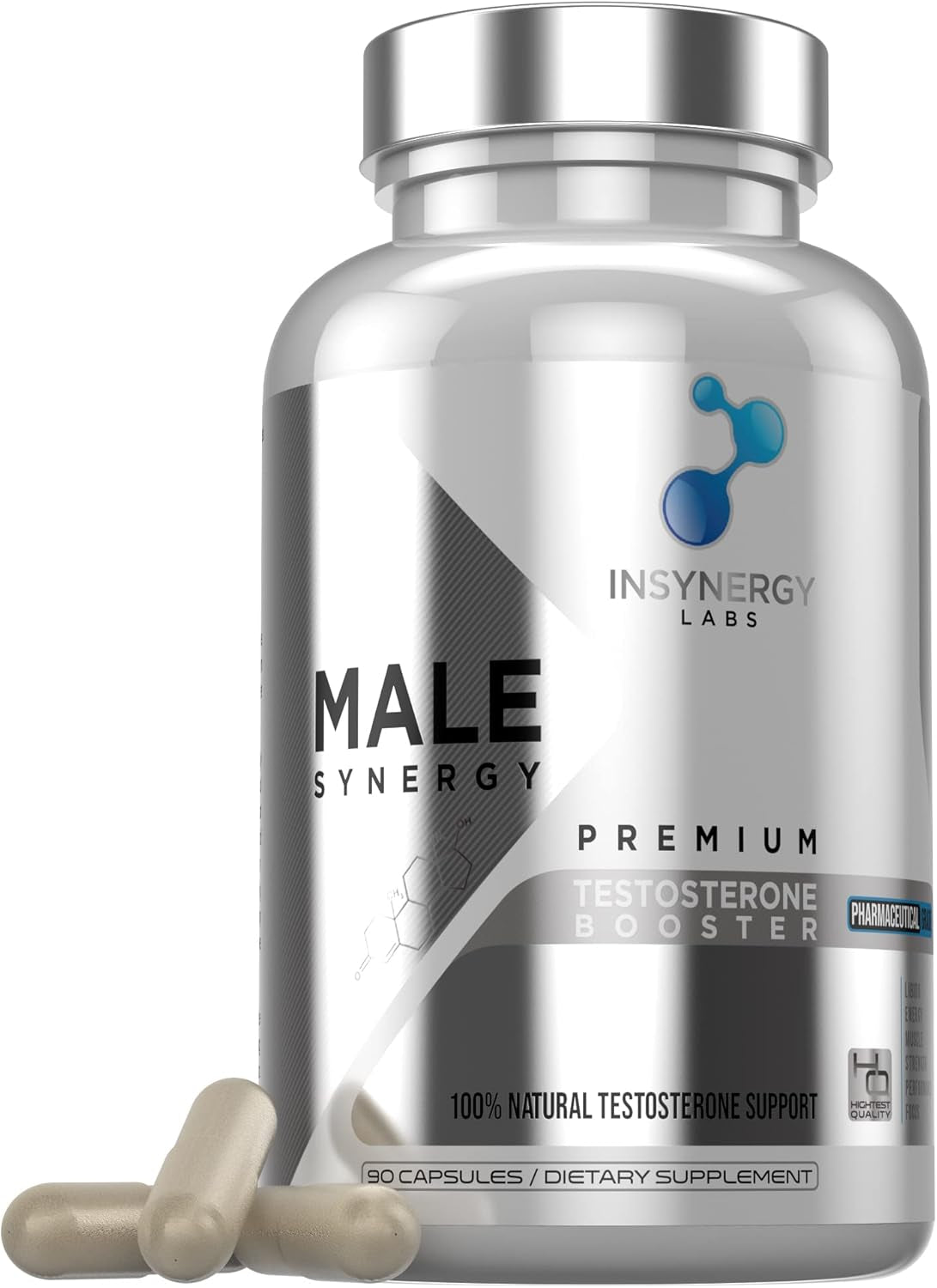 Ultra Premium Testosterone Booster for Men | Male Synergy | the Uk’S No1 Testosterone Supplements for Men | Test Boost Energy Muscle Growth Libido | 90 Vegan Capsules Zinc Magnesium