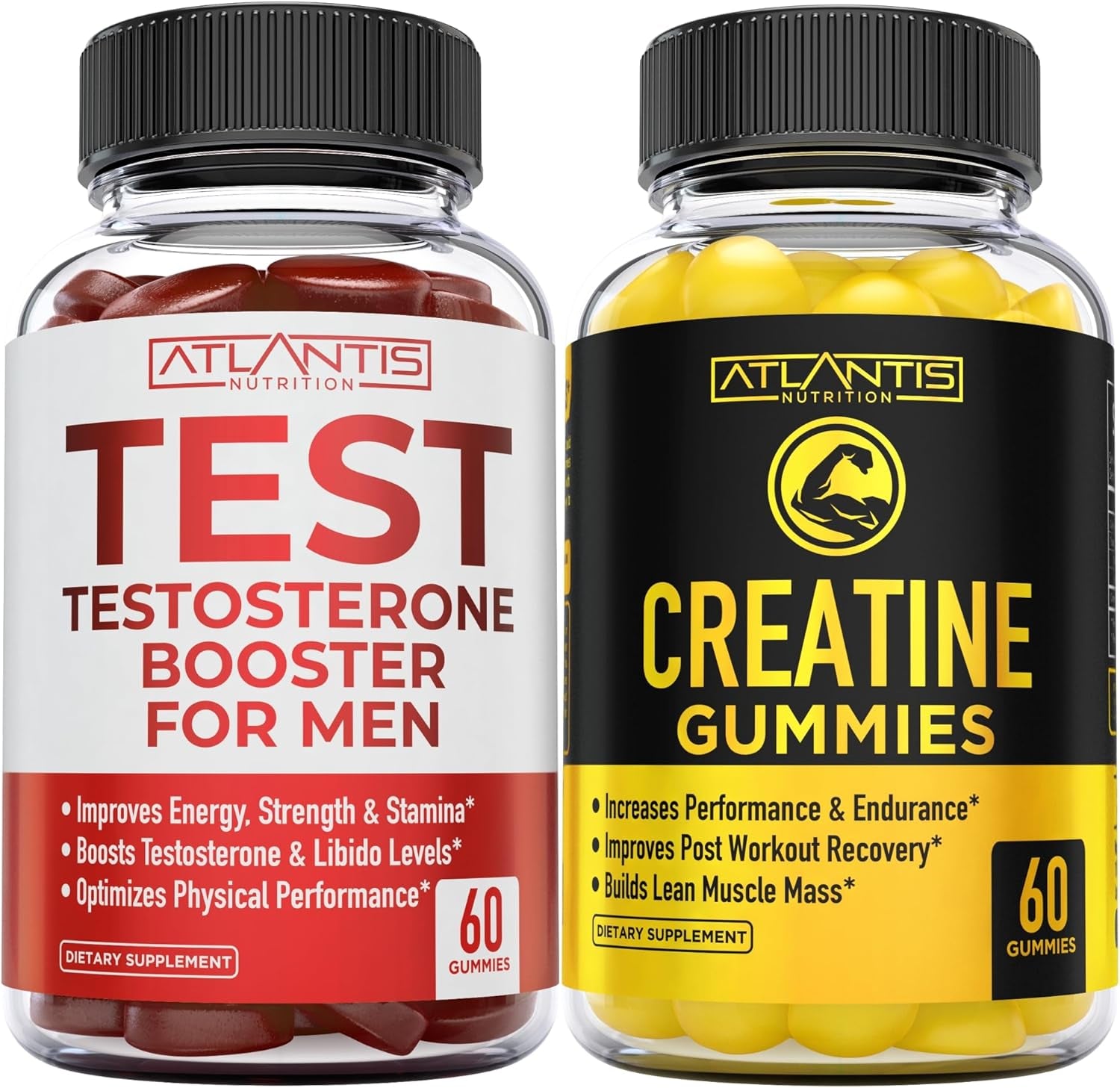 Testosterone Booster 60 Gummies + Creatine 2-Pack (120 Gummies)