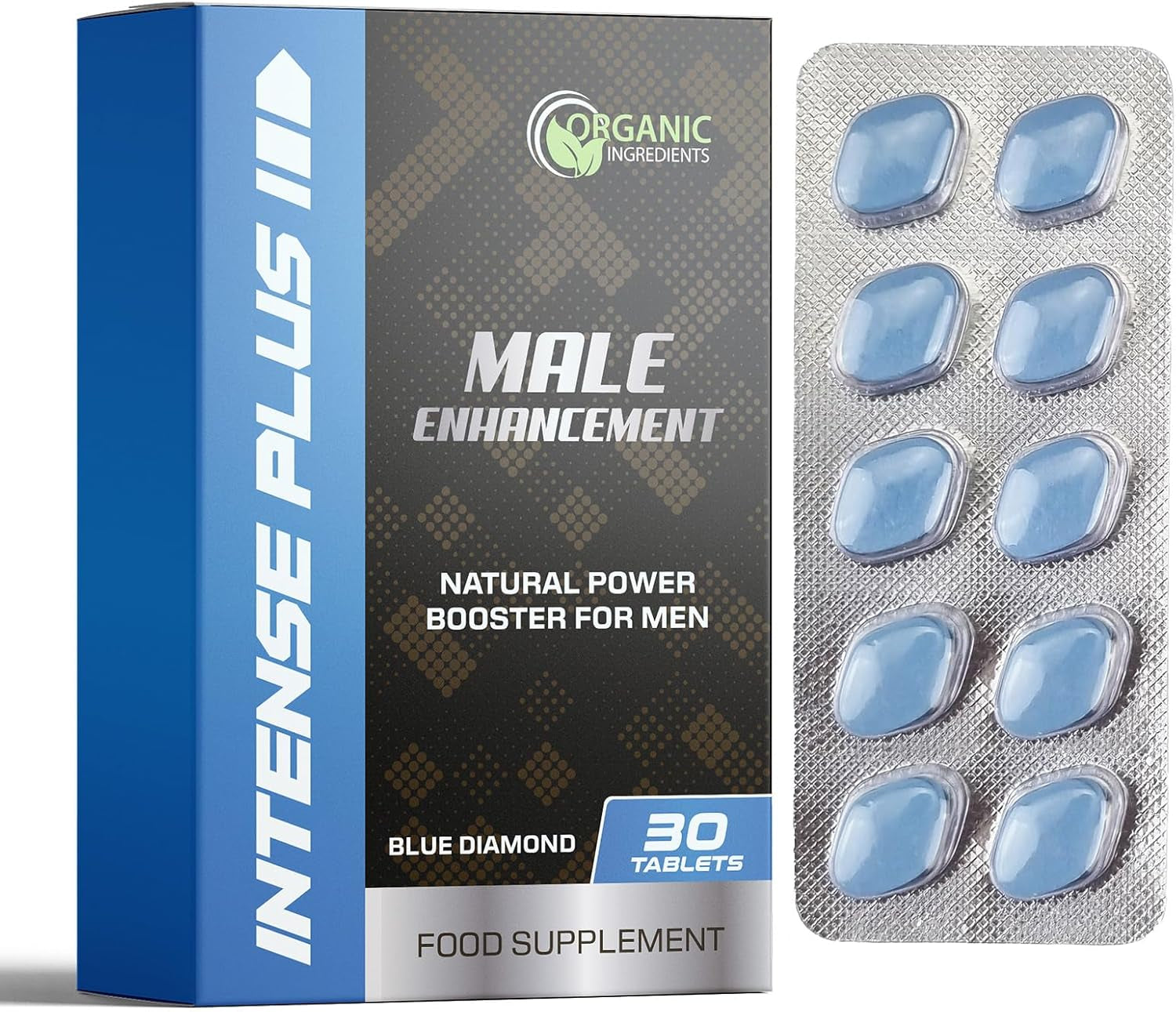 plus 30 Blue Pills for Men 100Mg Stronger & Harder Enhanced Strength, Male Enhancing Pill Firmness & High Stamina Tablets Prolonged Performance - Herbal & Food Supplement