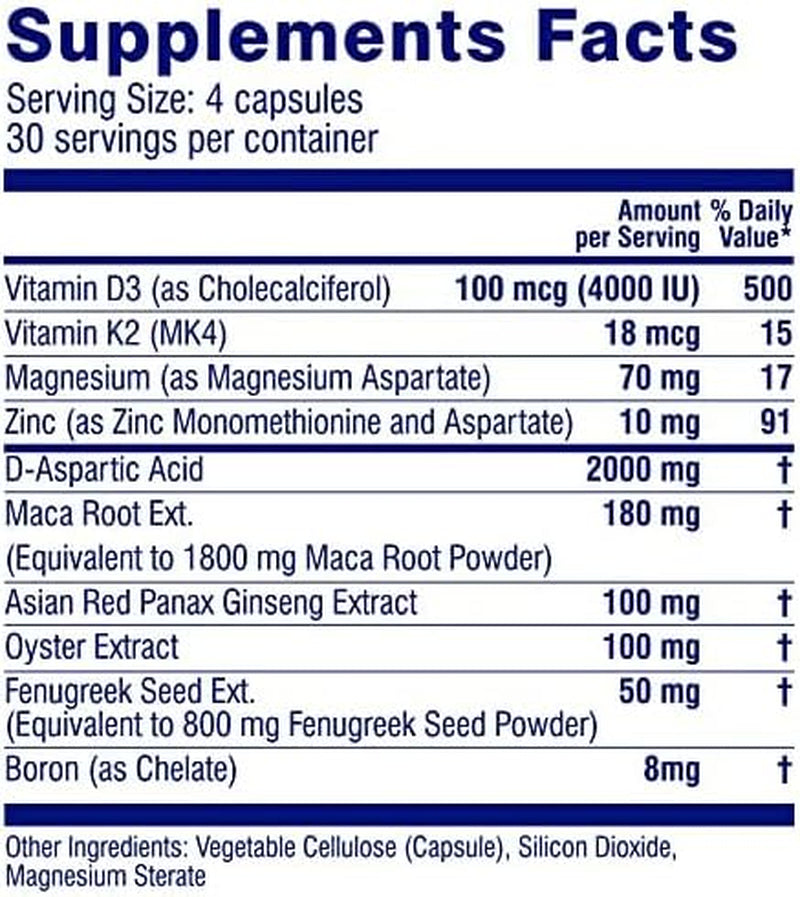 Testofuel 120 T-Booster Pills - Test Booster for Men - 100% Natural Ingredients - Contributes to Normal Testosterone Levels & Muscle - Vitamin, Fenugreek & Magnesium Booster - UK Made Pro Supplement