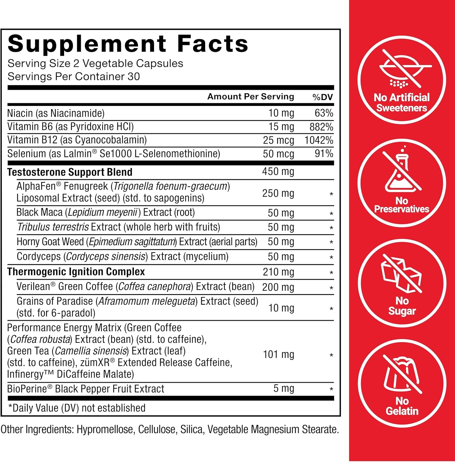 Test X180 Surge Testosterone Support for Men, Male Vitality Enhancing Supplement, Promote Muscle & Strength, Support Weight, Boost Long-Lasting Energy, 60 Capsules