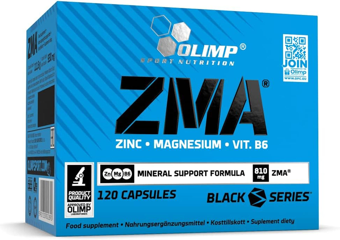 Olimp ZMA - 120 Caps Testosterone Booster Power Energy Strength Muscle Growth Muscle Pump Focus TUTRITION