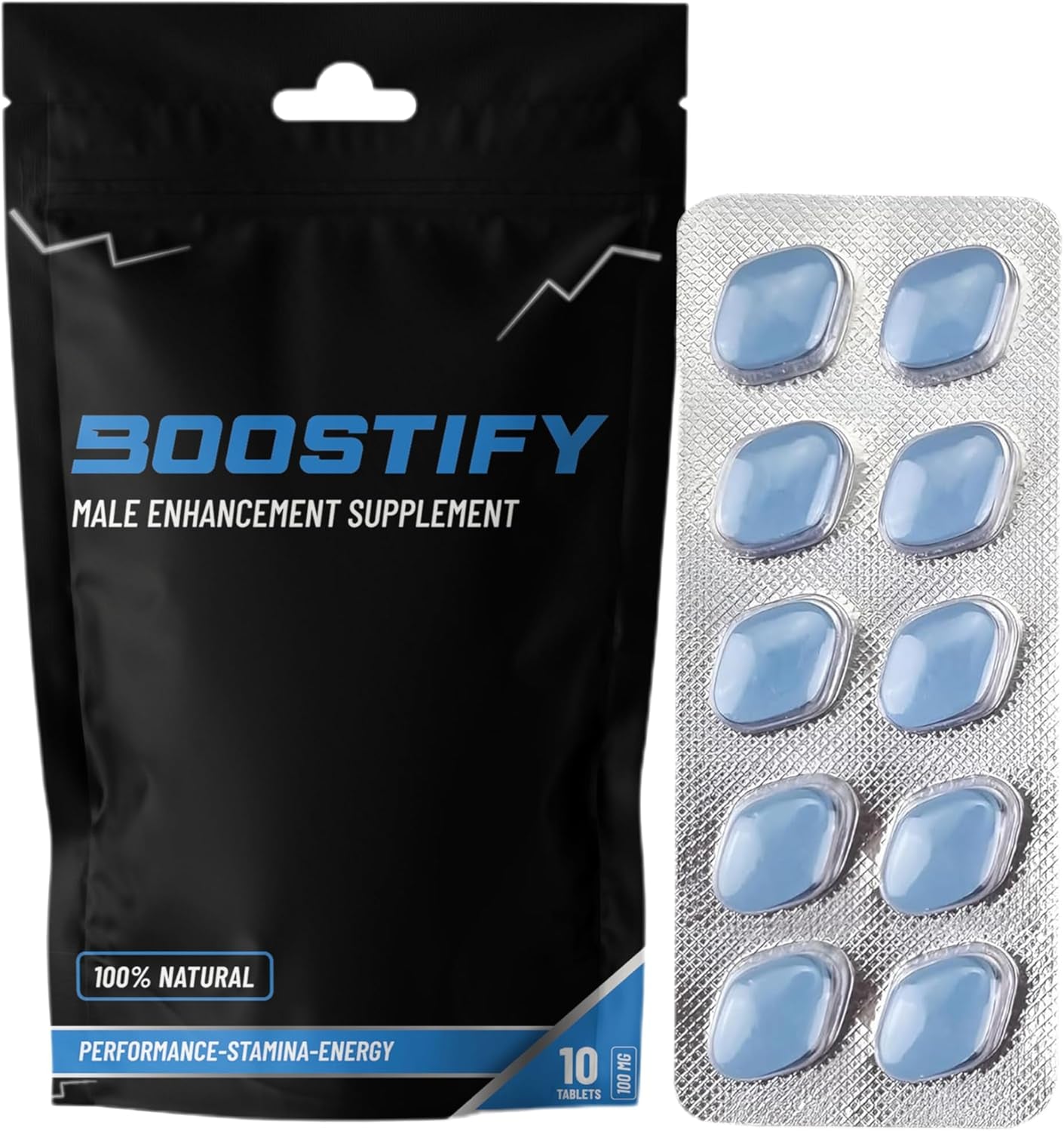 Boostify™ 20 Tablets Stronger & Harder Enhanced Strength & Firmness for Men - Designed to Boost High Stamina, Performance & Prolonged Results - Natural Male Enhancing Food & Herbal Supplement