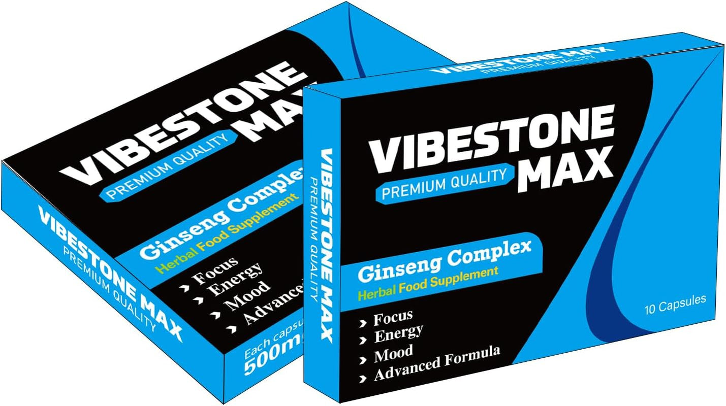 Ultra Strong VIBESTONE MAX™.10 X 500Mg Pills - Herbal Supplement, Performance Enhancing Supplements for Energy, Stamina and Endurance.