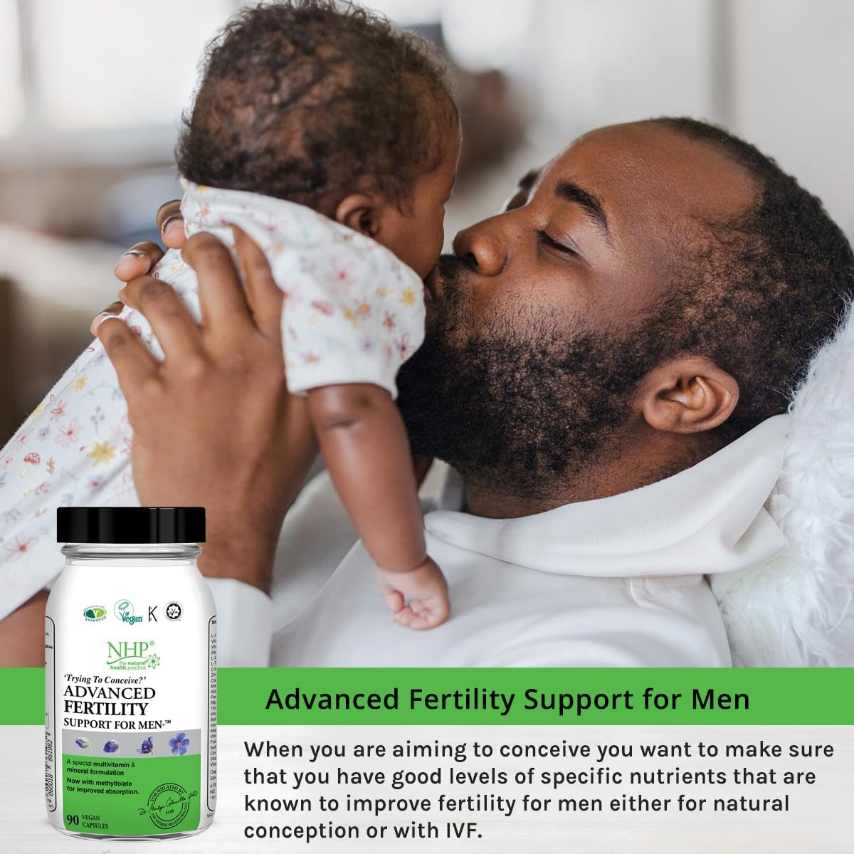 Natural Health Practice Advanced Fertility Support for Men (90 Capsules) Multivitamin & Mineral for Men Wanting to Conceive…