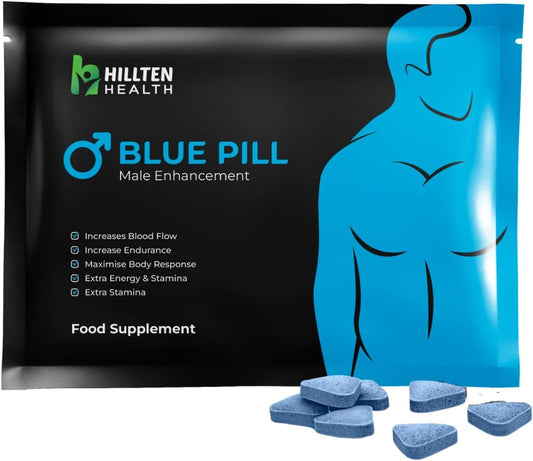 Blue Pill | 10X Herbal Supplement Blue Pills for Men | High Strength Performance Powerful Fast Acting Long Lasting Results | Enhancing Male Stamina & Endurance Booster Tablets