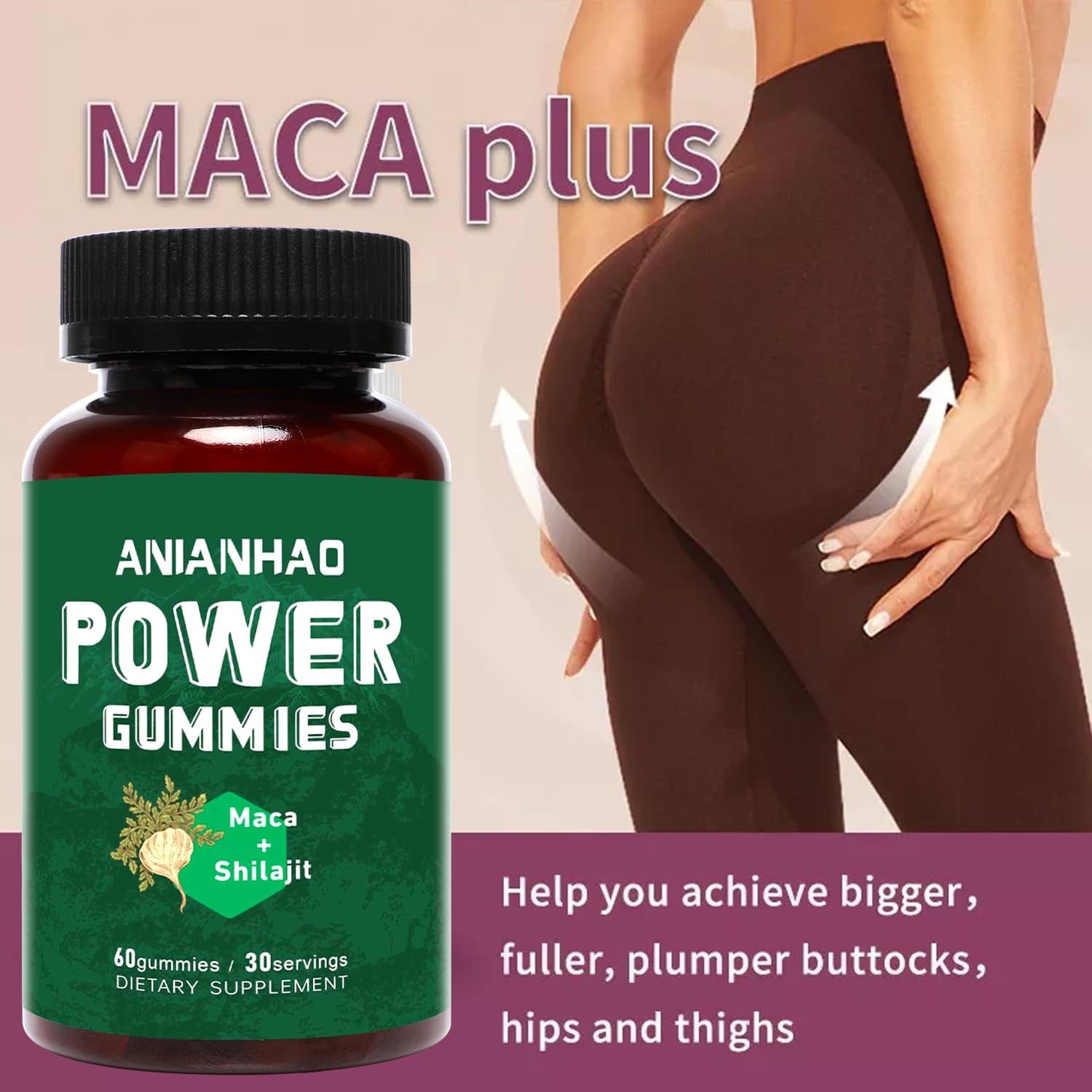 Maca Root Gummies 2400Mg (High Strength) - Peruvian Maca Supplement for Men and Women- L-Arginine, Vitamin B12 & B6-60 Vegan Strawberry Chews - Tastier than Tablets & Capsules