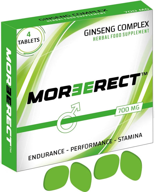 MOREERECT™ Green Tablets - Stronger and Longer for a Confident Performer - Advanced Performance Enhancing, Stamina Endurance Booster Supplement Tablerts for Men - 4 Ginseng Tablets