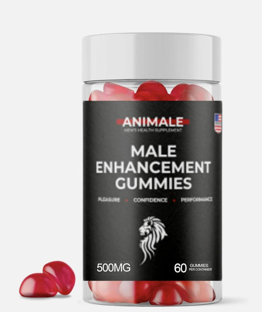 Animale Male Enhancement Gummies - Natural Ingredients - Support for Men - 1 Month Supply / 60 Gummies