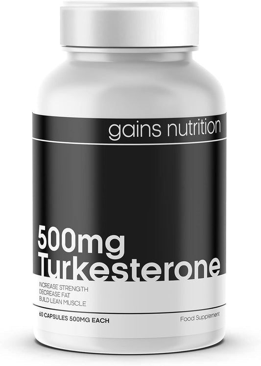 Turkesterone | High Strength 500Mg | Anabolic Testosterone Supplement with Hydroxypropyl-Β-Cyclodextrin | Ajuga Turkestanica Extract | | Promotes Strength & Muscle Growth - 60 Capsules