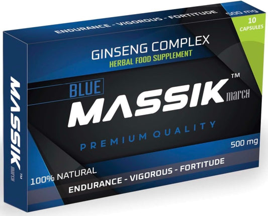 ™ - Herbal Supplement for Men, Extra Strength Performance Enhancing Pills, Stamina Endurance Booster, Blue Supplement Pills for Men - 10 Ginseng Capsules