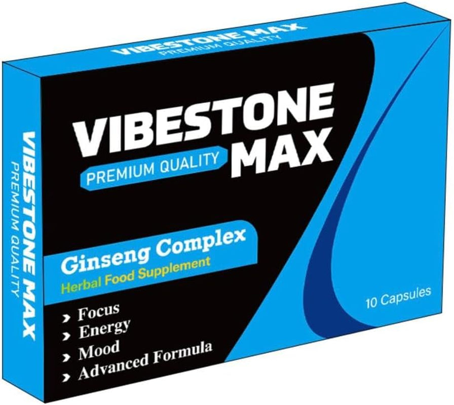 Ultra Strong VIBESTONE MAX™.10 X 500Mg Pills - Herbal Supplement, Performance Enhancing Supplements for Energy, Stamina and Endurance.