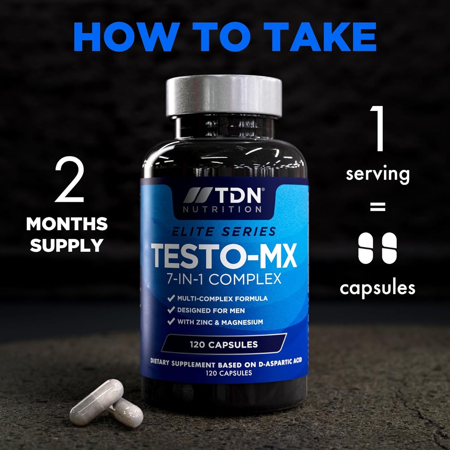 Testosterone Booster for Men - Premium Testosterone Supplements - Test Boosters with Zinc & Magnesium, Supports Normal Testosterone Levels & Muscle - Male Supplement, 60 Days Supply - UK Formulated