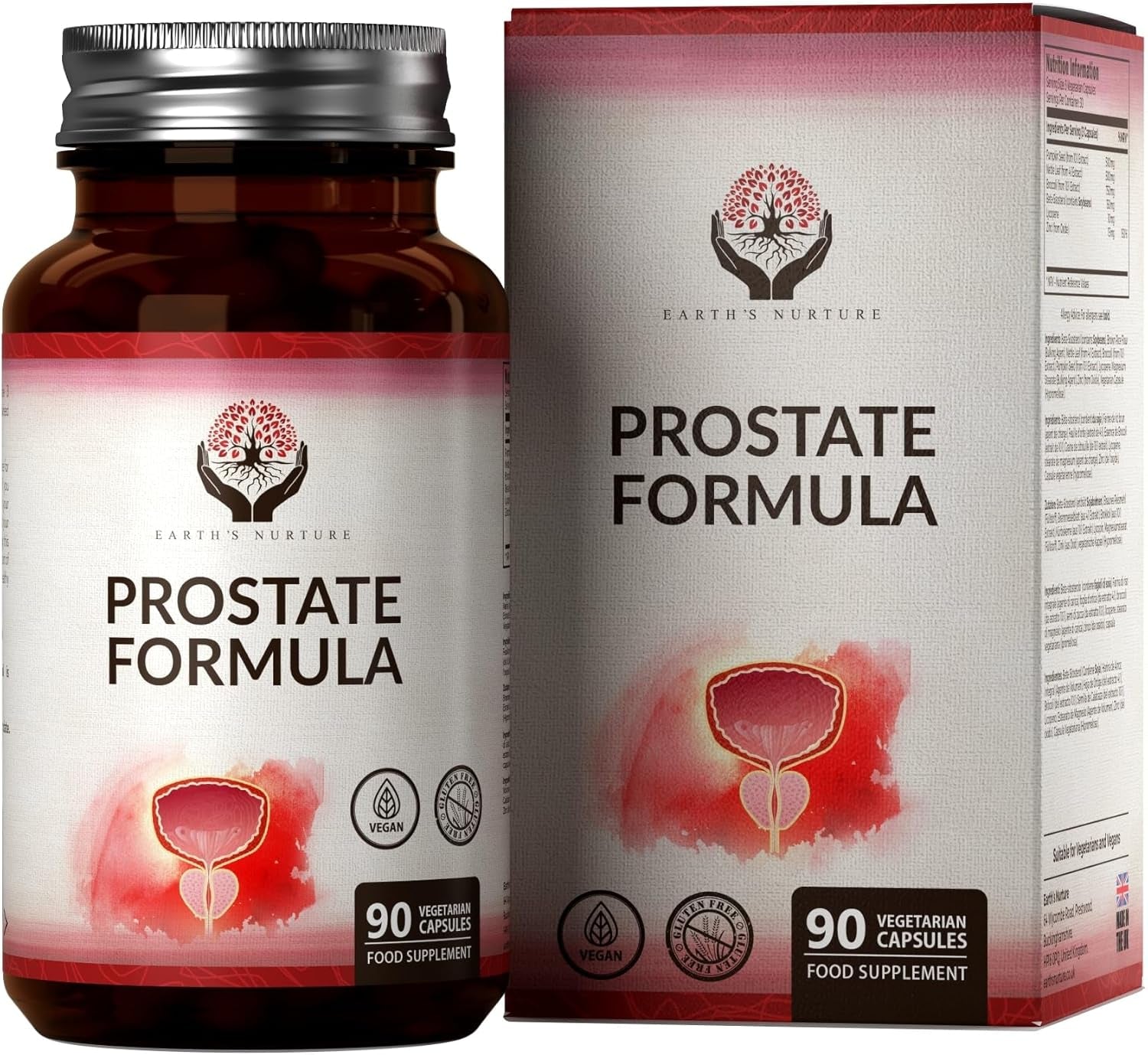 EN Prostate Supplements for Men UK | Prostate Supplements, Pumpkin Seed Extract & Zinc | 90 Prostate Capsules | Mens Health Supplements | Non-Gmo & Gluten Free | Made in the UK