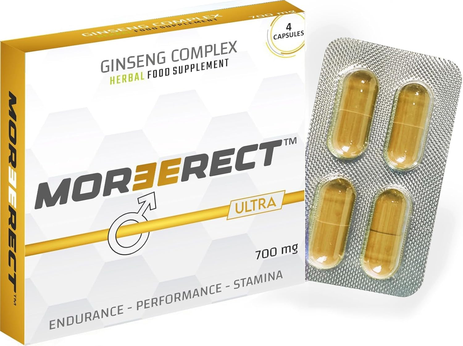 ™ Ultra - Stronger and Longer for a Confident Performer - Advanced Performance Enhancing Pills, Stamina Endurance Booster Gold Supplement Pill for Men - 4 Ginseng Capsules