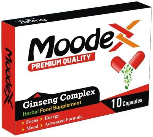 Moodex Red-New Stronger for Longer Formula for Men - Ultra Strong Performance Enhancing Pills, Stamina Endurance Booster RED Supplement Pills for Men - 10 Ginseng Capsules 700MG