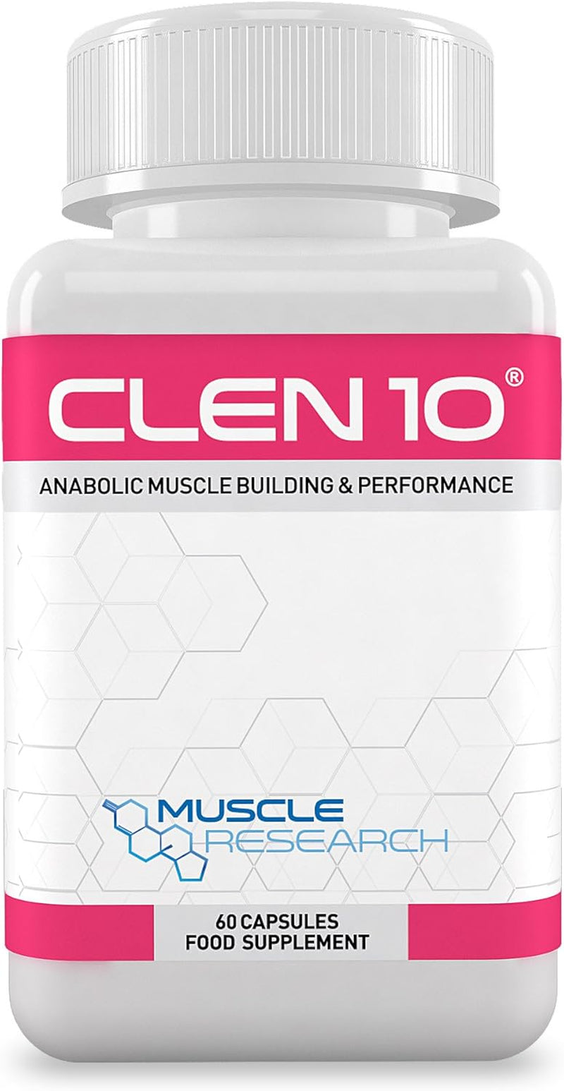 Muscle Research CLEN 10 - Legal Bodybuilding Supplement for Men & Women - 60 Vegetarian Capsules - UK Manufactured - 30 Days Supply