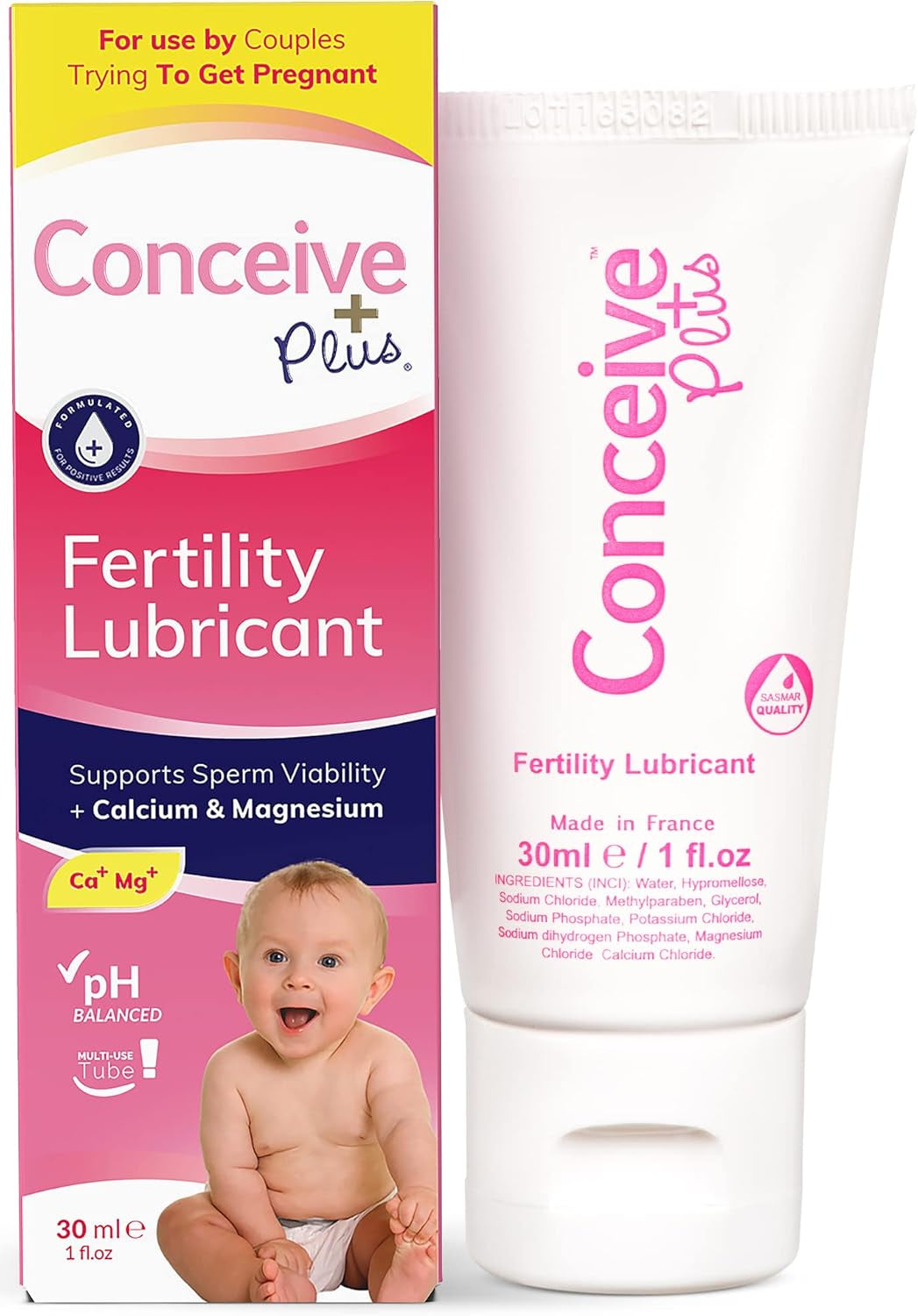 Fertility Lubricant | for Couples Trying to Conceive | Patented Conception Personal Lubricant, Non-Sticky | Key Ingredients and Antioxidants for Sperm Survival | Tube 75ML