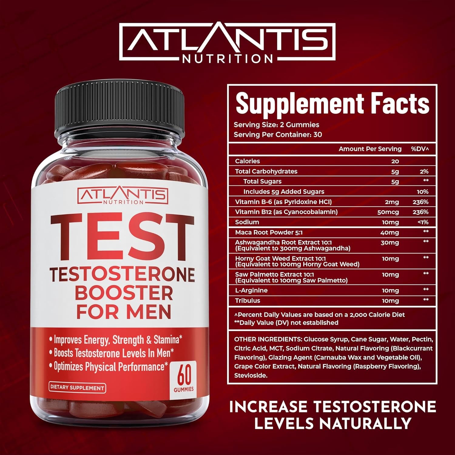 Testosterone Booster 60 Gummies + Ashwagandha 60 Gummies