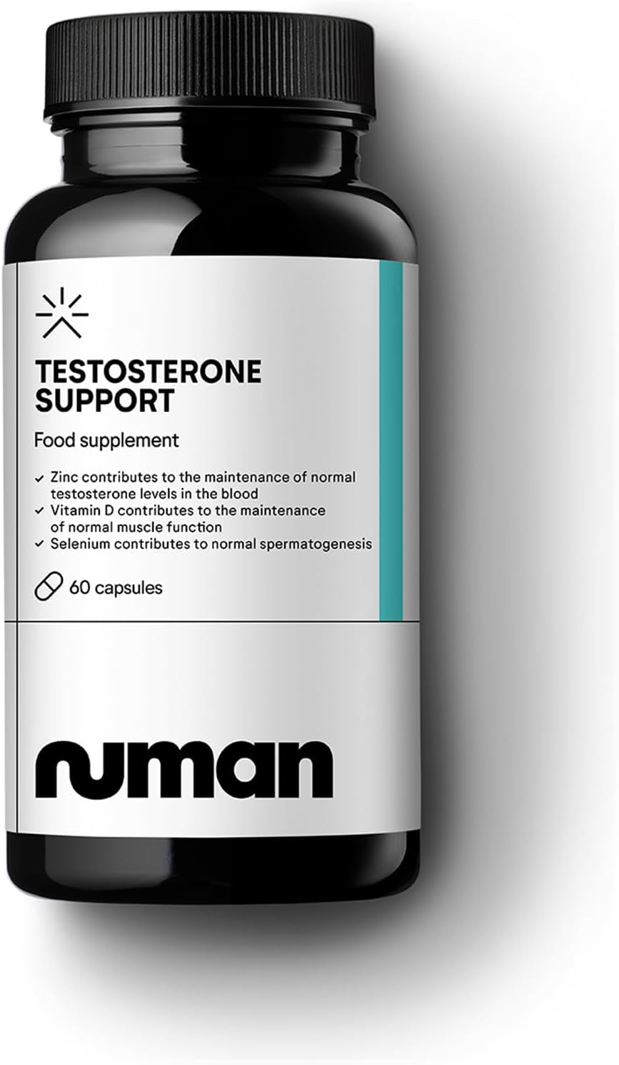 Numan Testosterone Pro - Maca Root, Tribulus Terrestris, Zinc, Ginseng - Testosterone Supplements for Men, Essential Vitamins & Minerals - 1100Mg per Serving - 120 Capsules