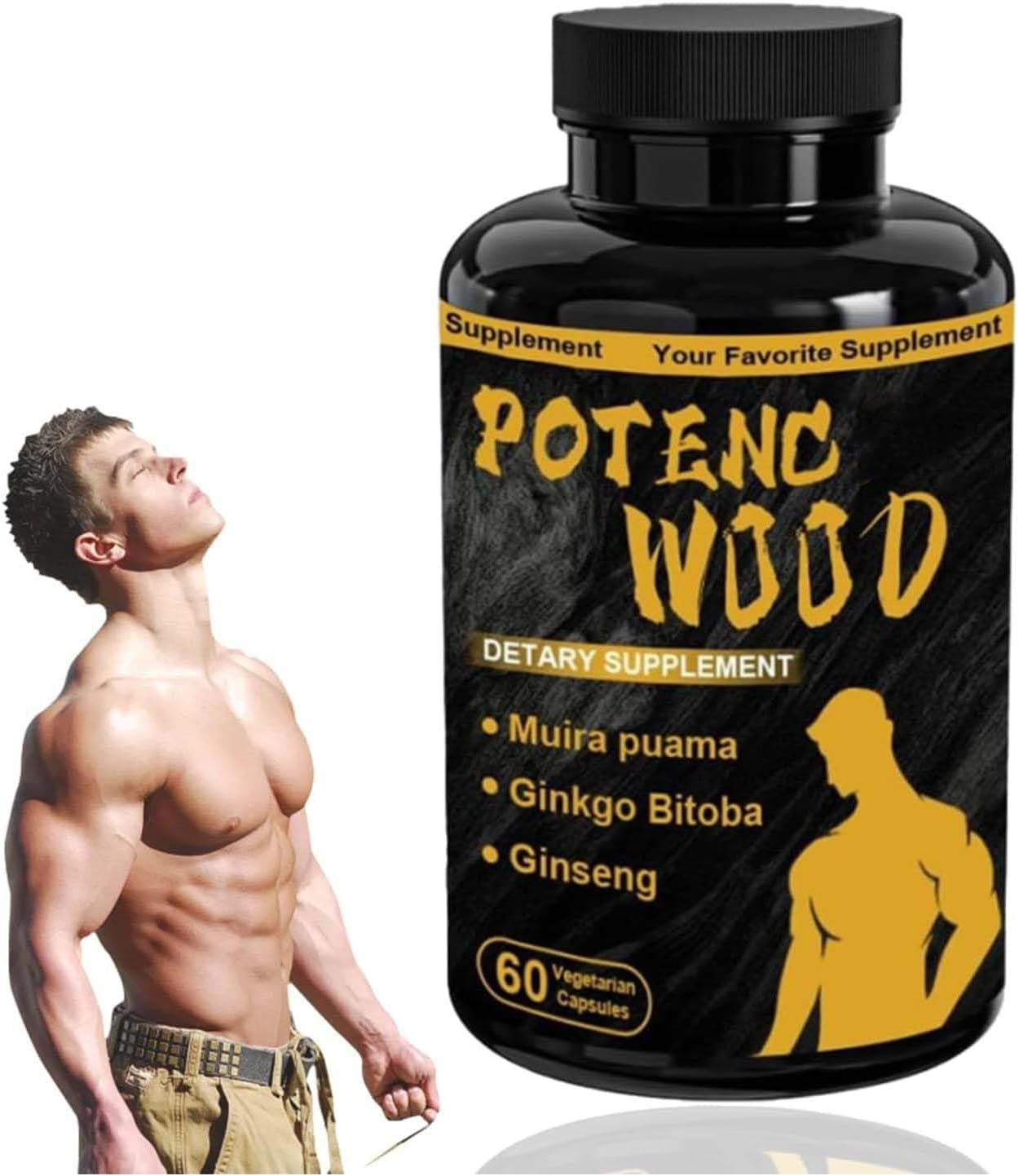 Potency Wood Ginseng Gingko Tribulus, Herbal Supplements,Natural Herbal Supplements,Adaptogen Energy Stamina Immune Antioxidants Gut Health, Energy, Focus Supplement,Supports Digestive Health (1)