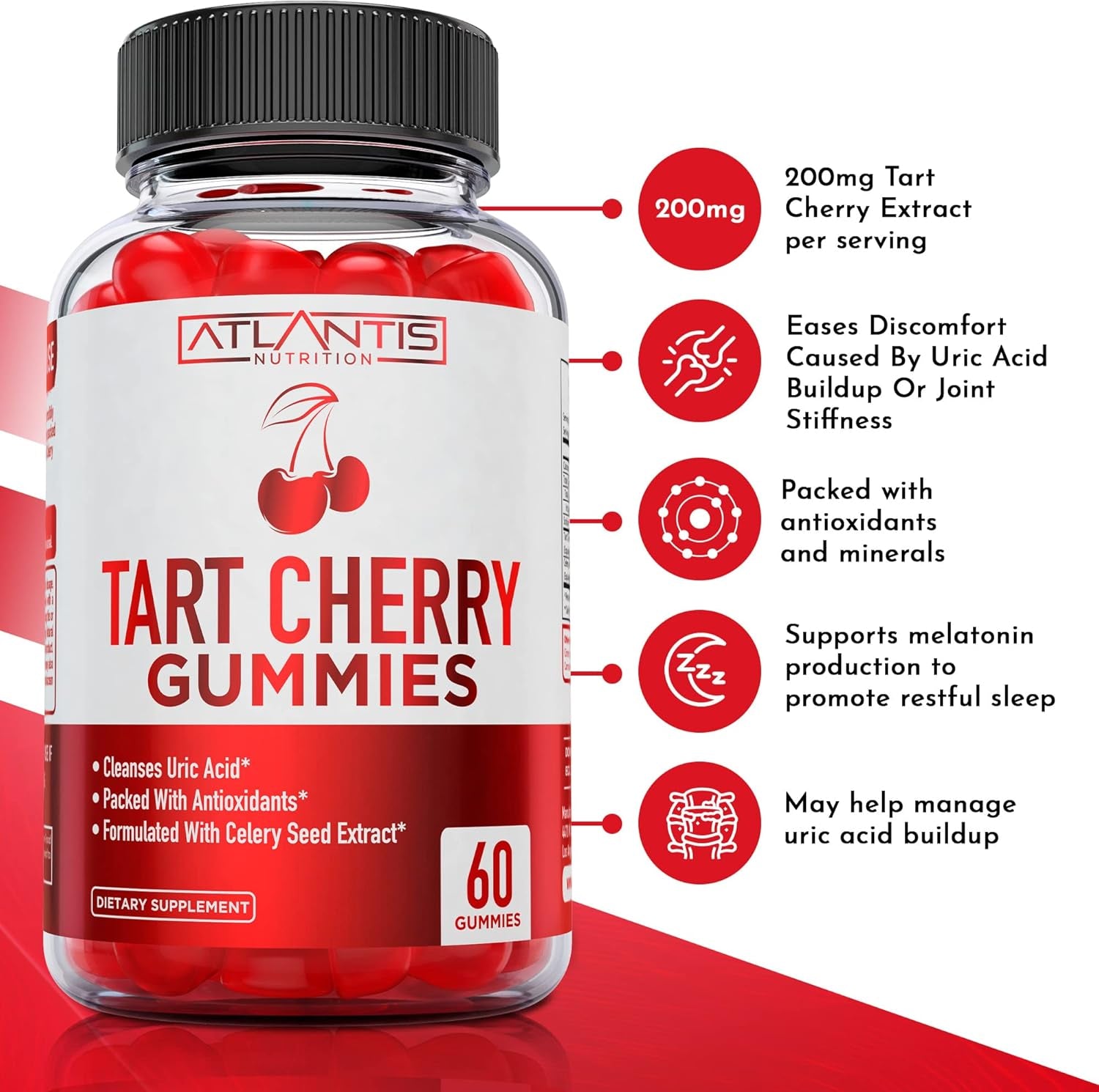 Tart Cherry 60 Gummies + Testosterone Booster 60 Gummies