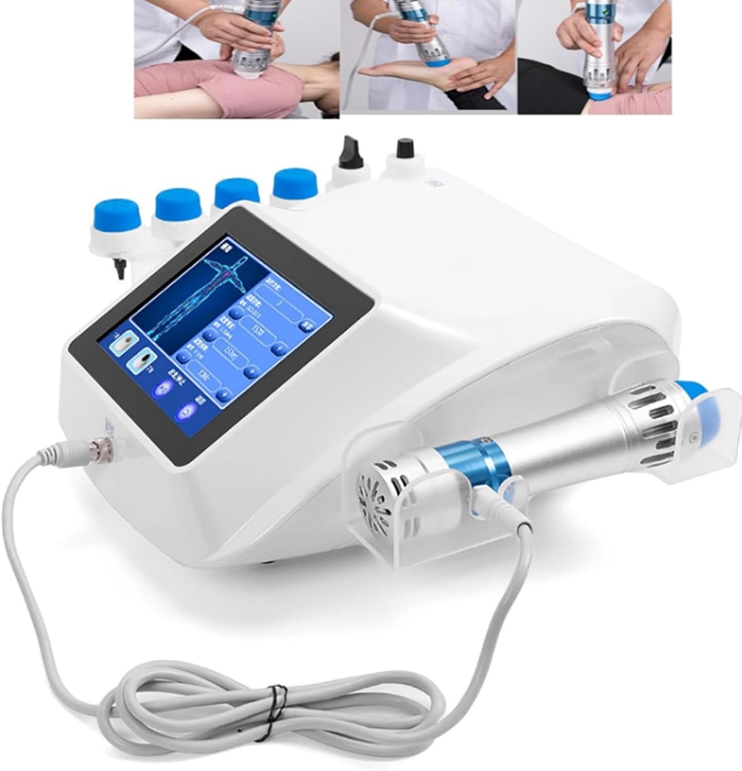 Electromagnetic Extracorporeal Shock Wave Therapy Machine,Portable ED Shock Wave Device for Erectile Dysfunction with 7 Massage Heads - Muscle Massager for Body Relaxation