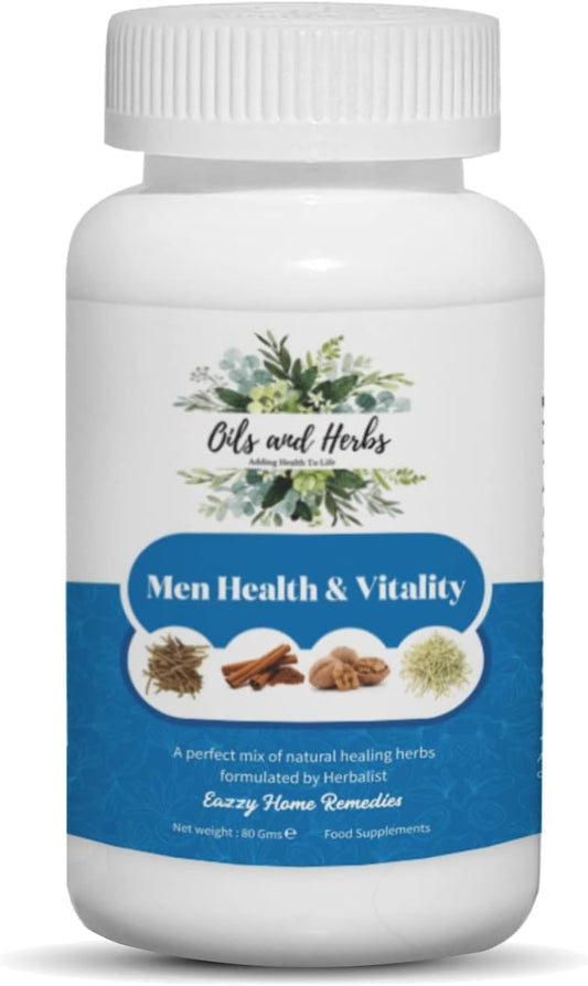 Men Health & Vitality Herbs Powder- Mixture of 7 Powerful Herbs for Boosting Testosterone and Stamina Level in Men - 100% Natural (80G)