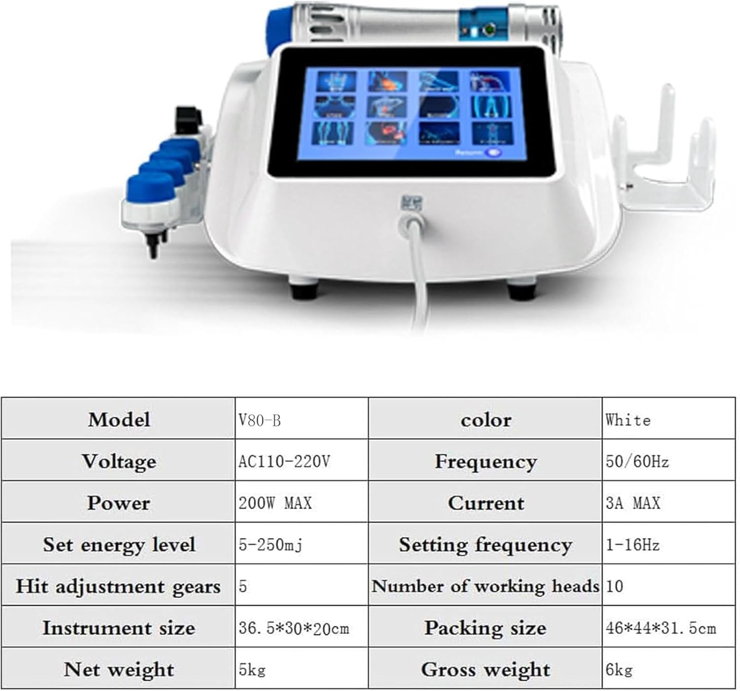 Electromagnetic Extracorporeal Shock Wave Therapy Machine,Portable ED Shock Wave Device for Erectile Dysfunction with 7 Massage Heads - Muscle Massager for Body Relaxation