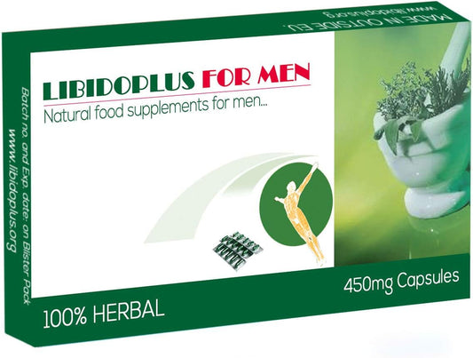 New! Super Extra-Strong LIBIDOPLUS® - GINSENG and HERBAL FOOD SUPPLEMENT for MEN. the Most Effective Natural, Powerful and Fast Acting Food Supplement for Men! - (Pack of 10 Capsules)